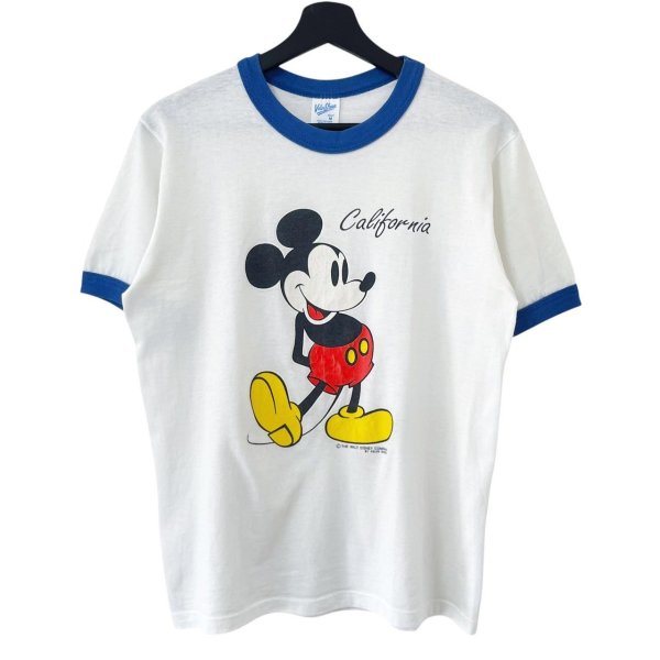 画像1: 80s USA製 MICKEY MOUSE RINGER TEE SHIRT (1)