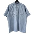 画像1: 70s〜80s ESSLEY STAND COLLAR PULLOVER CHAMBRAY S/S SHIRT  (1)