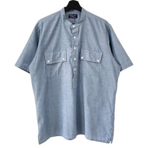画像: 70s〜80s ESSLEY STAND COLLAR PULLOVER CHAMBRAY S/S SHIRT 