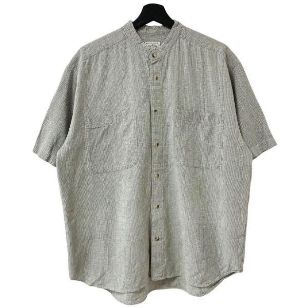 画像1: 90s インド製 BRITTANIA STANDCOLLAR S/S SHIRT (1)