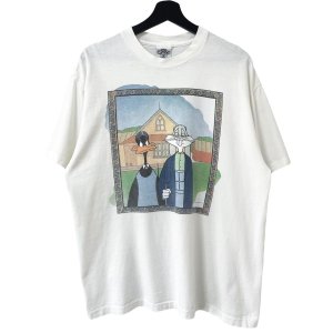 画像: 90s USA製 LOONEY TUNES AMERICAN GOTHIC PARODY TEE SHIRT