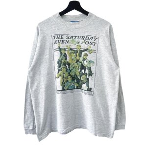 画像: 90s USA製 THE SATURDAY EVENING POST L/S TEE SHIRT