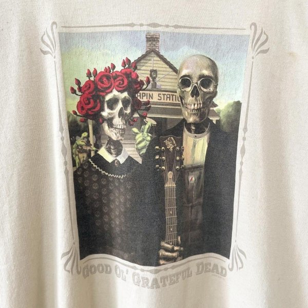 画像2: 00s GRATEFUL DEAD AMERICAN GOTHIC parody TEE SHIRT (2)