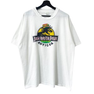 画像: 90s JURASSIC PARK JAMAICA parody TEE SHIRT
