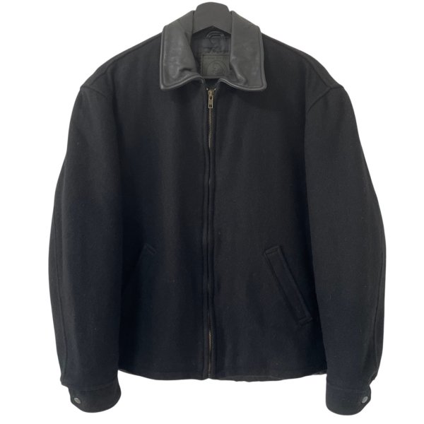 画像1: 00s USA製 GOLDEN BEAR WOOL LEATHER JACKET (1)