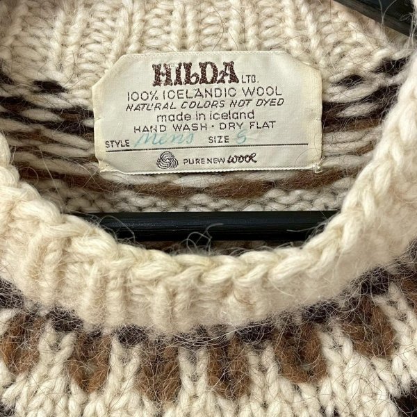 画像4: 80s アイスランド製 HILDA LTD NORDIC WOOL KNIT SWEATER (4)