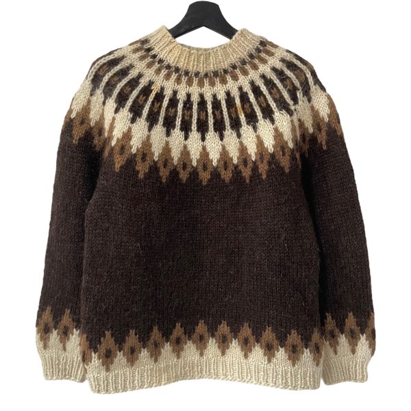 画像1: 80s アイスランド製 HILDA LTD NORDIC WOOL KNIT SWEATER (1)