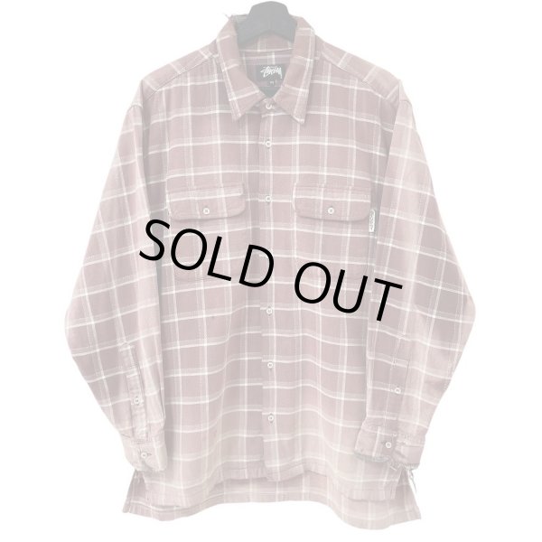 画像1: 80s〜90s USA製 OLD STUSSY L/S SHIRT (1)