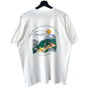 画像: 90s USA製 ALLSTAR PARKING ROT TEST PRINT TEE SHIRT