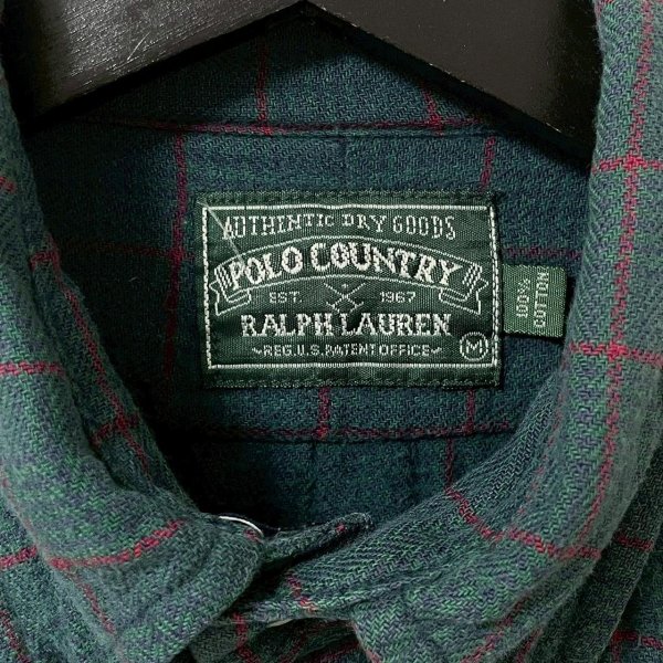 画像3: 90s RALPH LAUREN POLO COUNTRY FLANNEL L/S SHIRT (3)