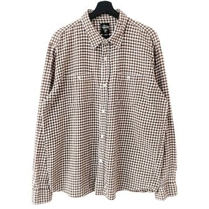 画像: 00s OLD STUSSY GINGHAM PLAID FLANNEL L/S SHIRT