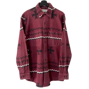 画像: 90s ORVIS NATIVE PATTERN CHAMOIS CLOTH L/S SHIRT