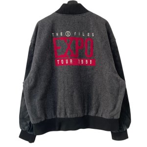 画像: 90s THE X FILES WOOL LEATHER VARSITY JACKET