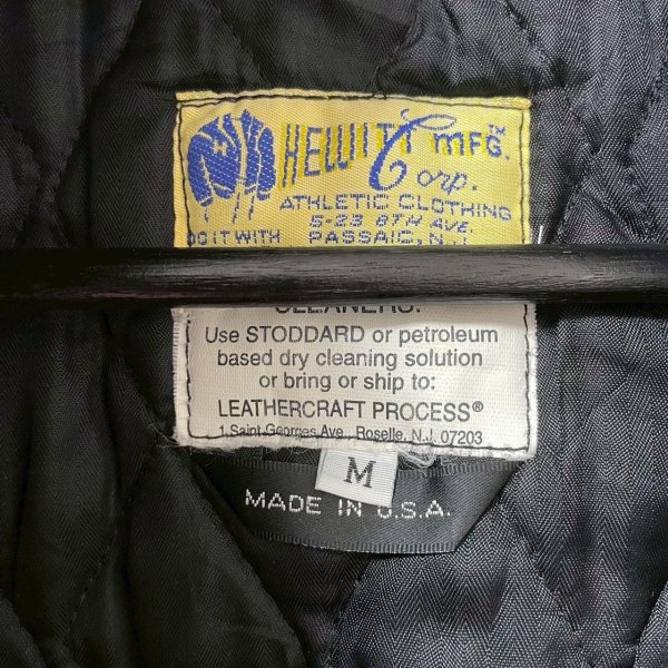 画像3: 90s〜 USA製 HEWITT MFG WOOL LEATHER VARSITY JACKET (3)
