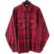 画像1: 90s USA製 FIVE BROTHER "RED×BLACK" FRANNELL L/S SHIRT (1)