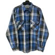 画像1: 90s USA製 FIVE BROTHER "BLUE×BLACK" FRANNELL L/S SHIRT (1)