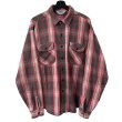 画像1: 90s USA製 FIVE BROTHER "BLACK×RED" FRANNELL L/S SHIRT (1)