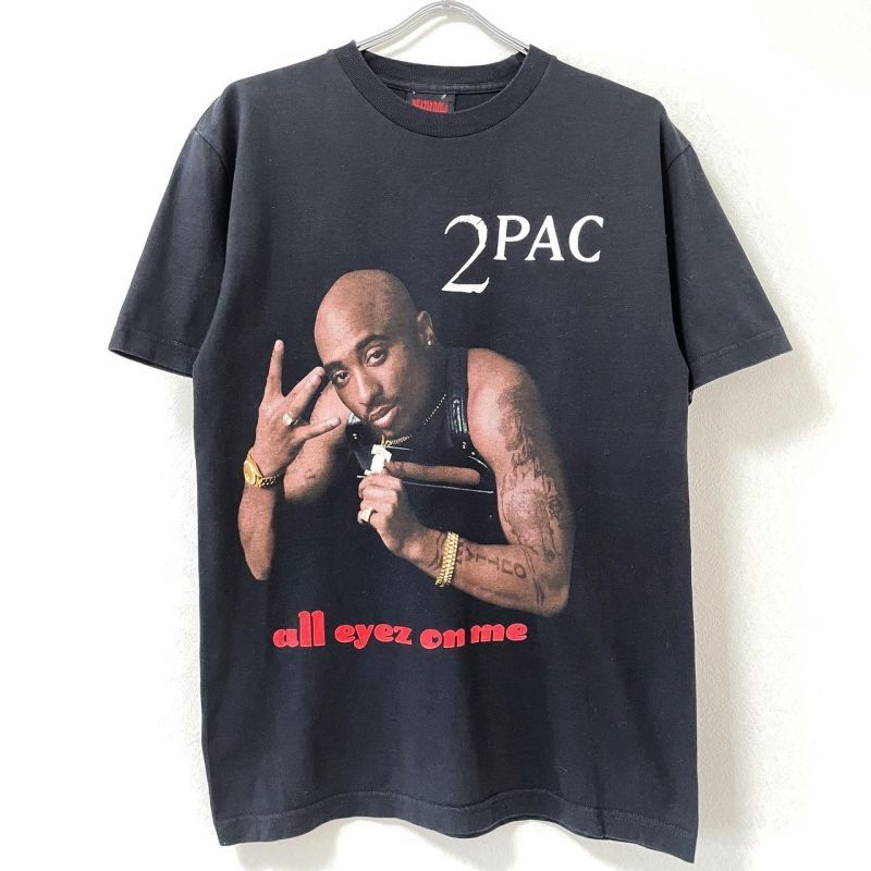 2pac all eyes on me Tシャツ ラップTシャツ - Tシャツ/カットソー 